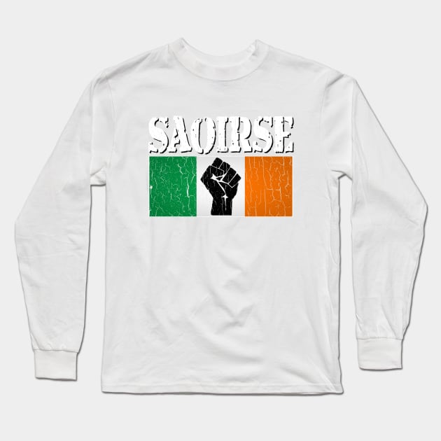 SAOIRSE - Free Ireland (vintage distressed look) Long Sleeve T-Shirt by robotface